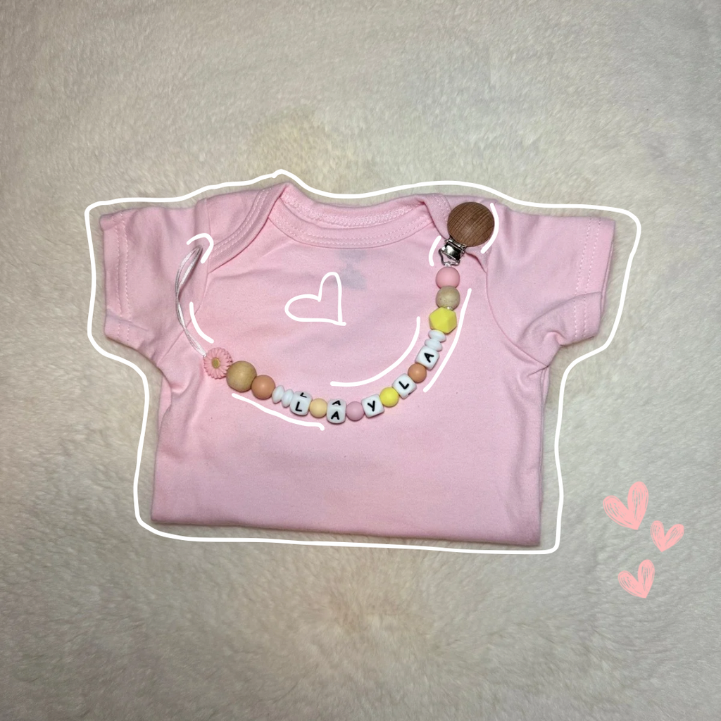 Custom Name Baby Pacifier Clip ( Baby Girl)