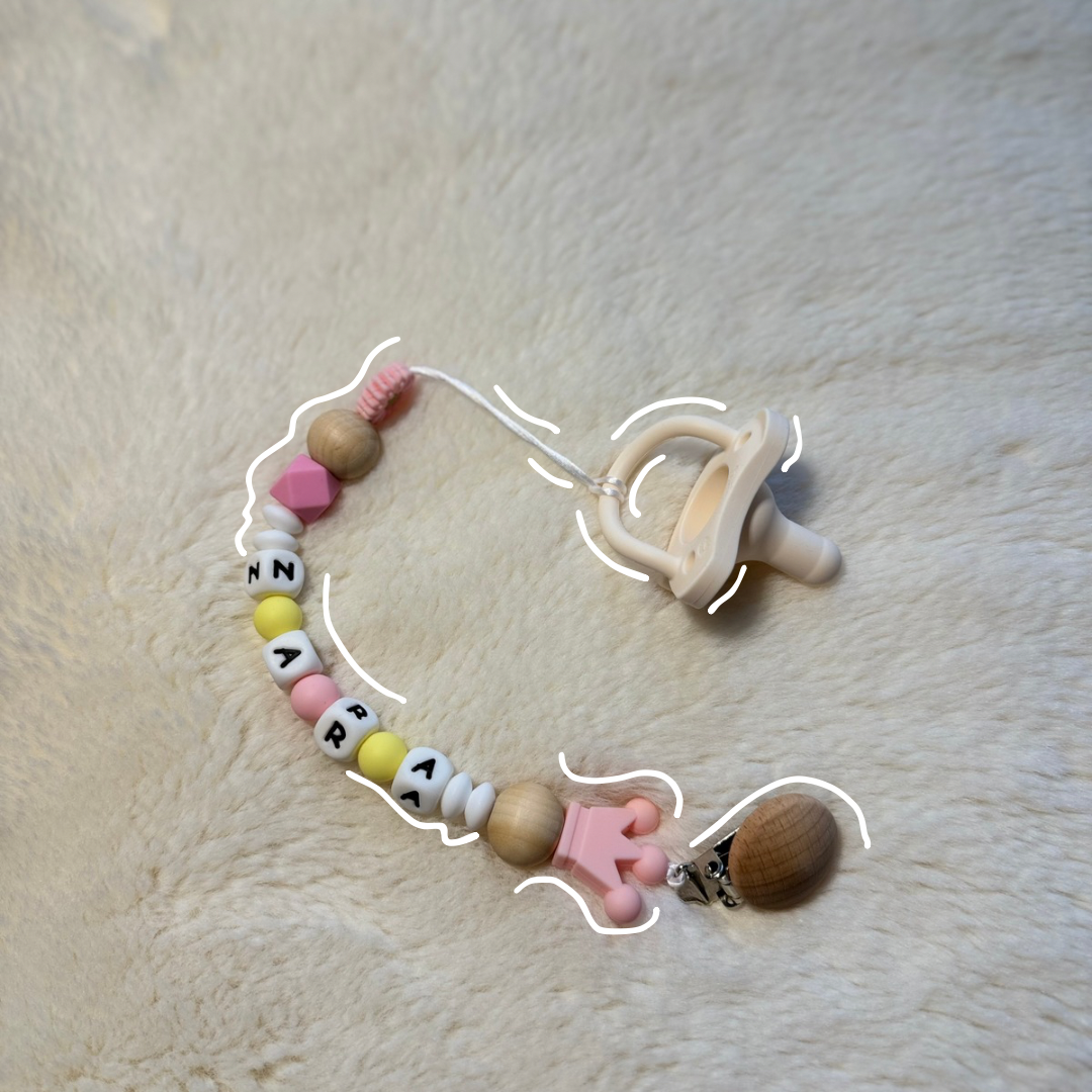 Custom Name Baby Pacifier Clip ( Baby Girl)
