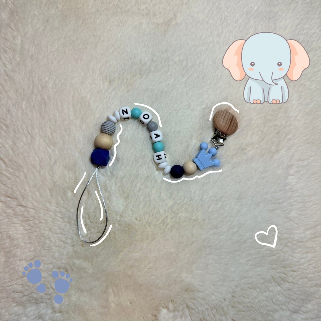 Custom Name Baby Pacifier Clip ( Baby Boy)