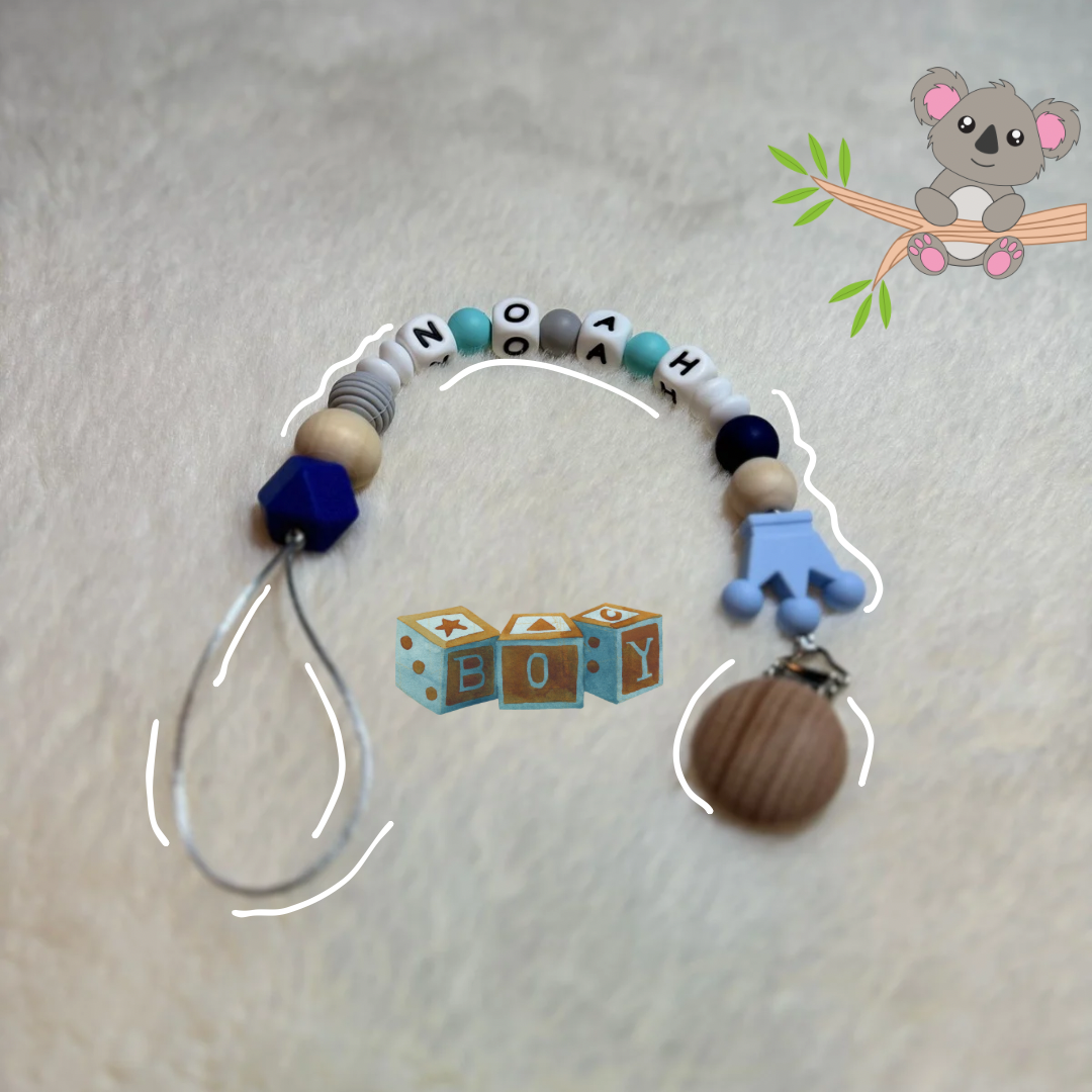 Custom Name Baby Pacifier Clip ( Baby Boy)