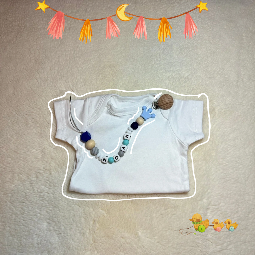 Custom Name Baby Pacifier Clip ( Baby Boy)