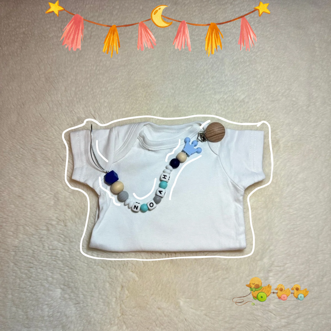 Custom Name Baby Pacifier Clip ( Baby Boy)