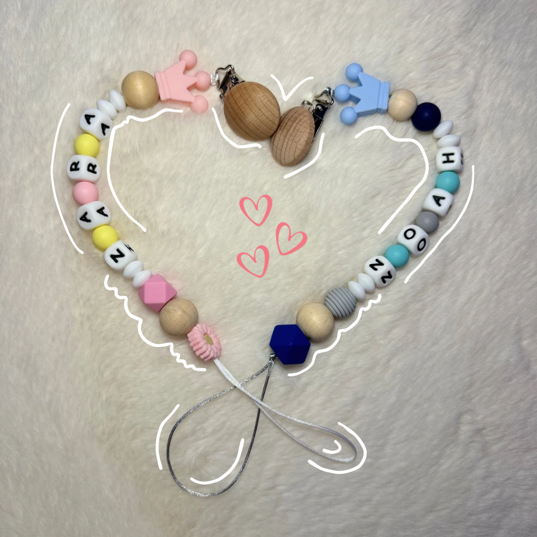 Custom Name Baby Pacifier Clip ( Baby Girl)