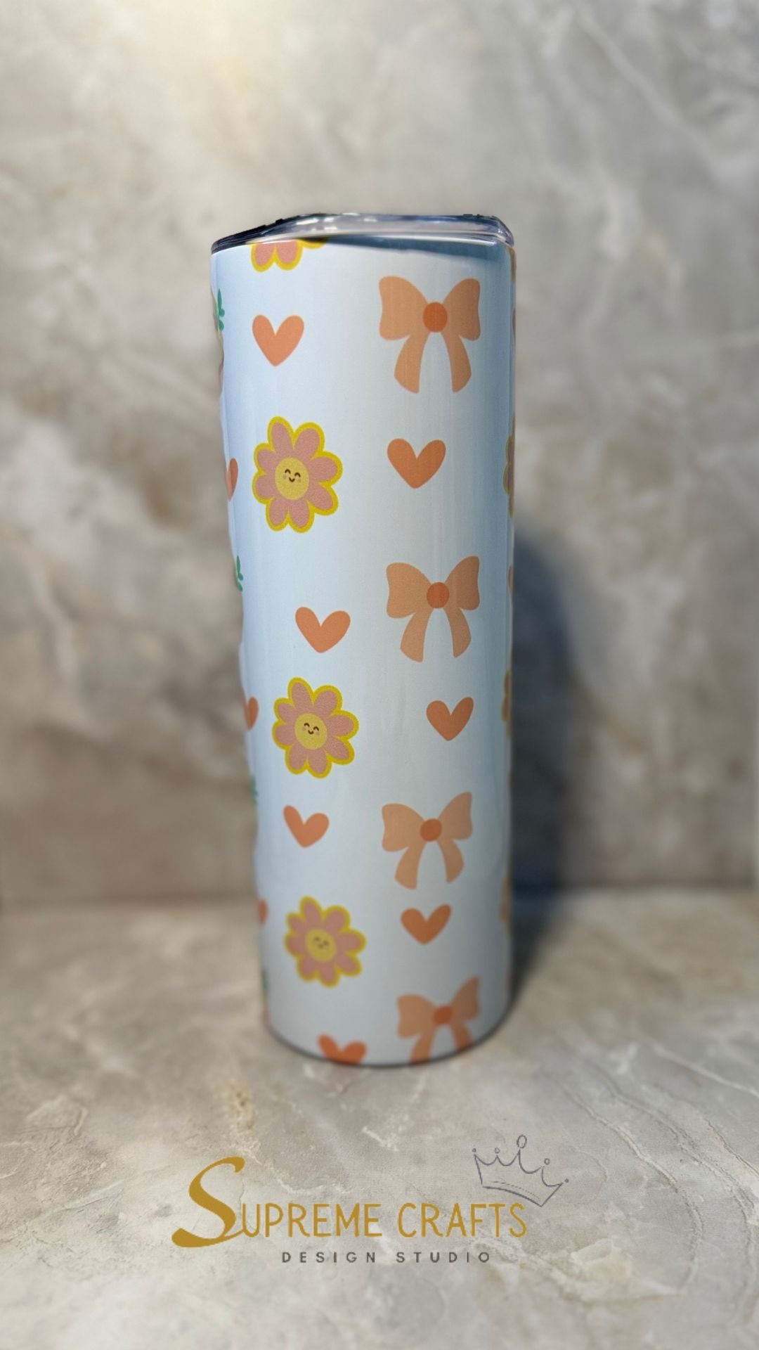 20 oz Stainless Steel Tumbler with Unique Pattern Design