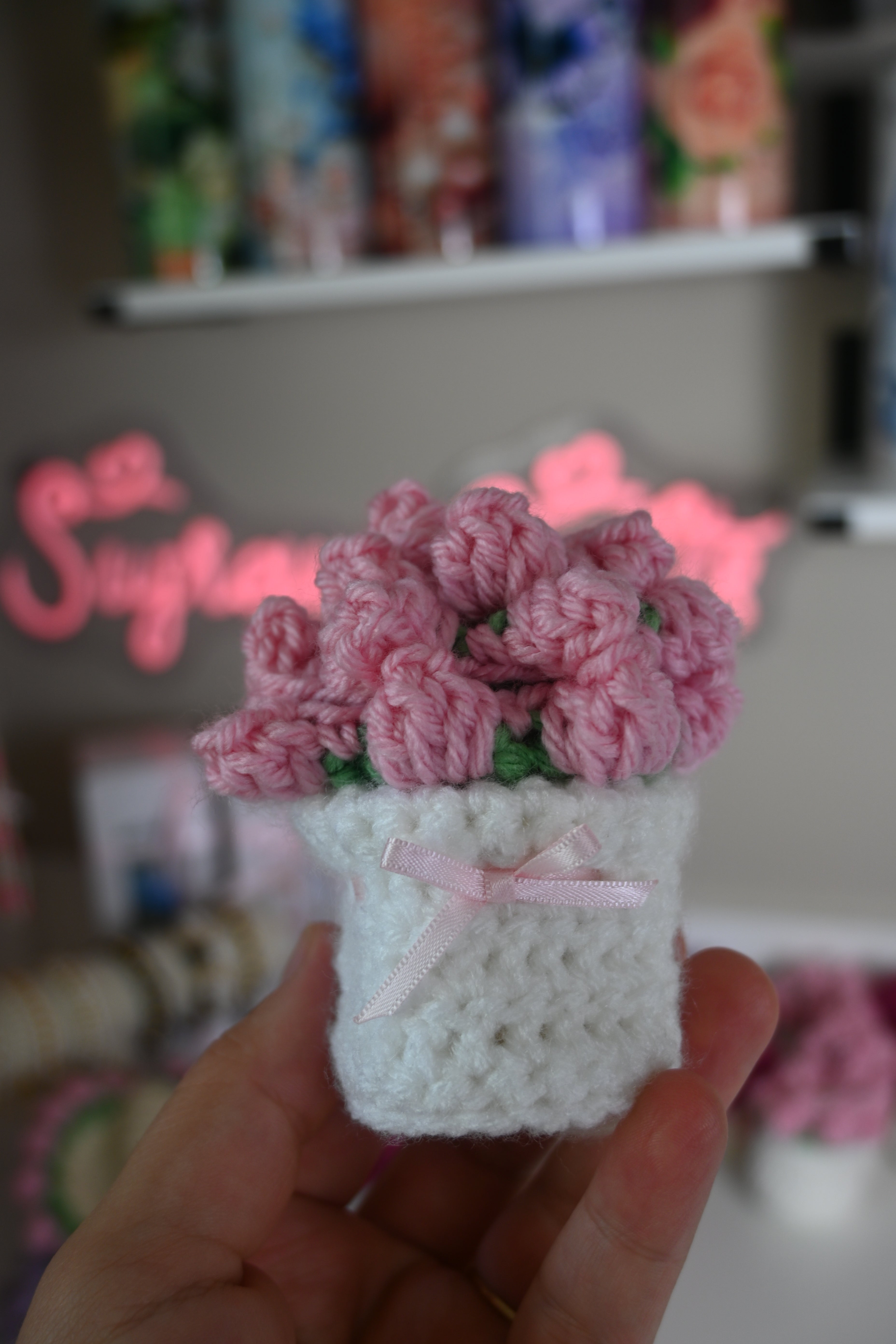 🌸 Handmade Crochet Bouquet & Coaster – 2-in-1 Floral Charm 🌸