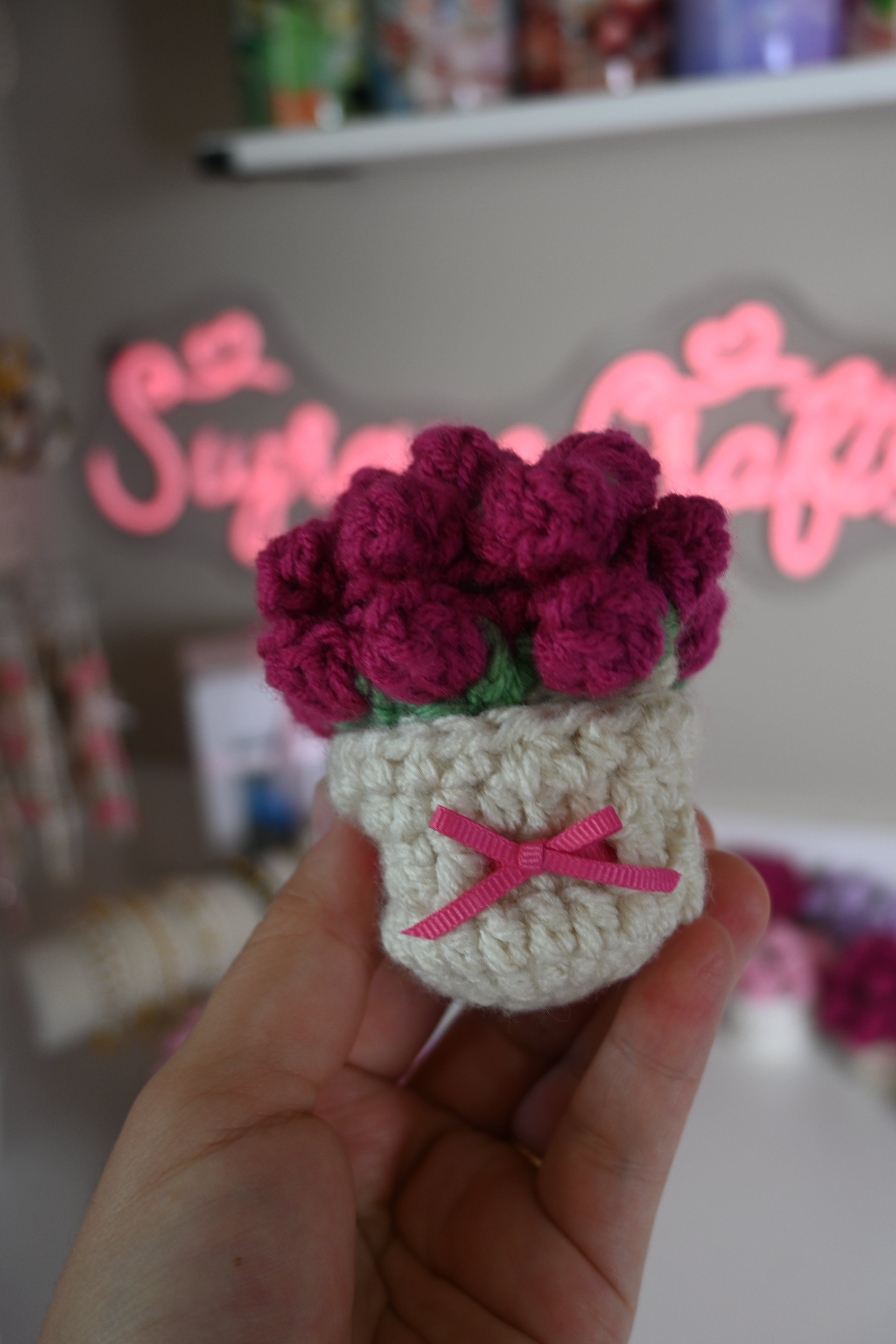 🌸 Handmade Crochet Bouquet & Coaster – 2-in-1 Floral Charm 🌸
