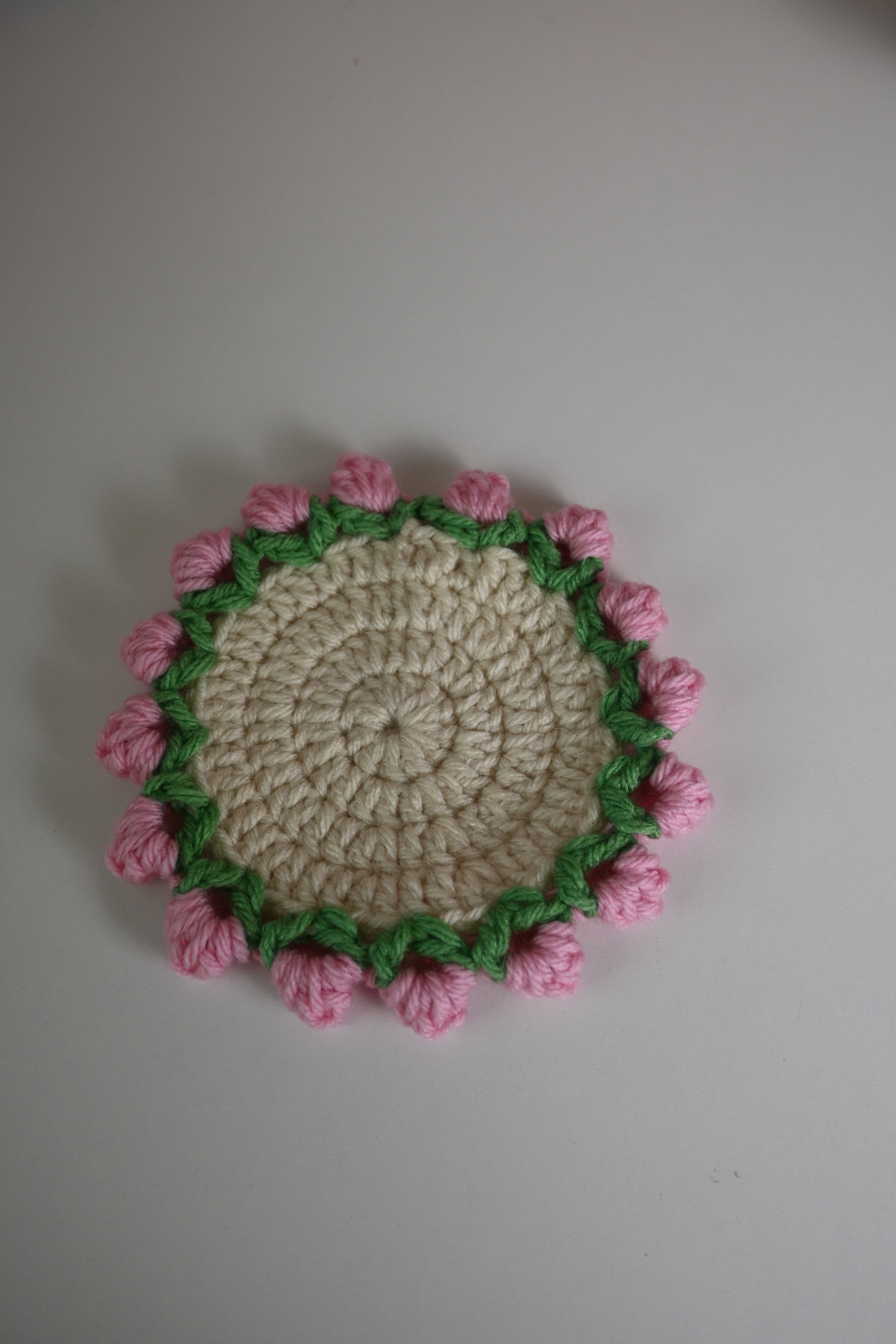 🌸 Handmade Crochet Bouquet & Coaster – 2-in-1 Floral Charm 🌸