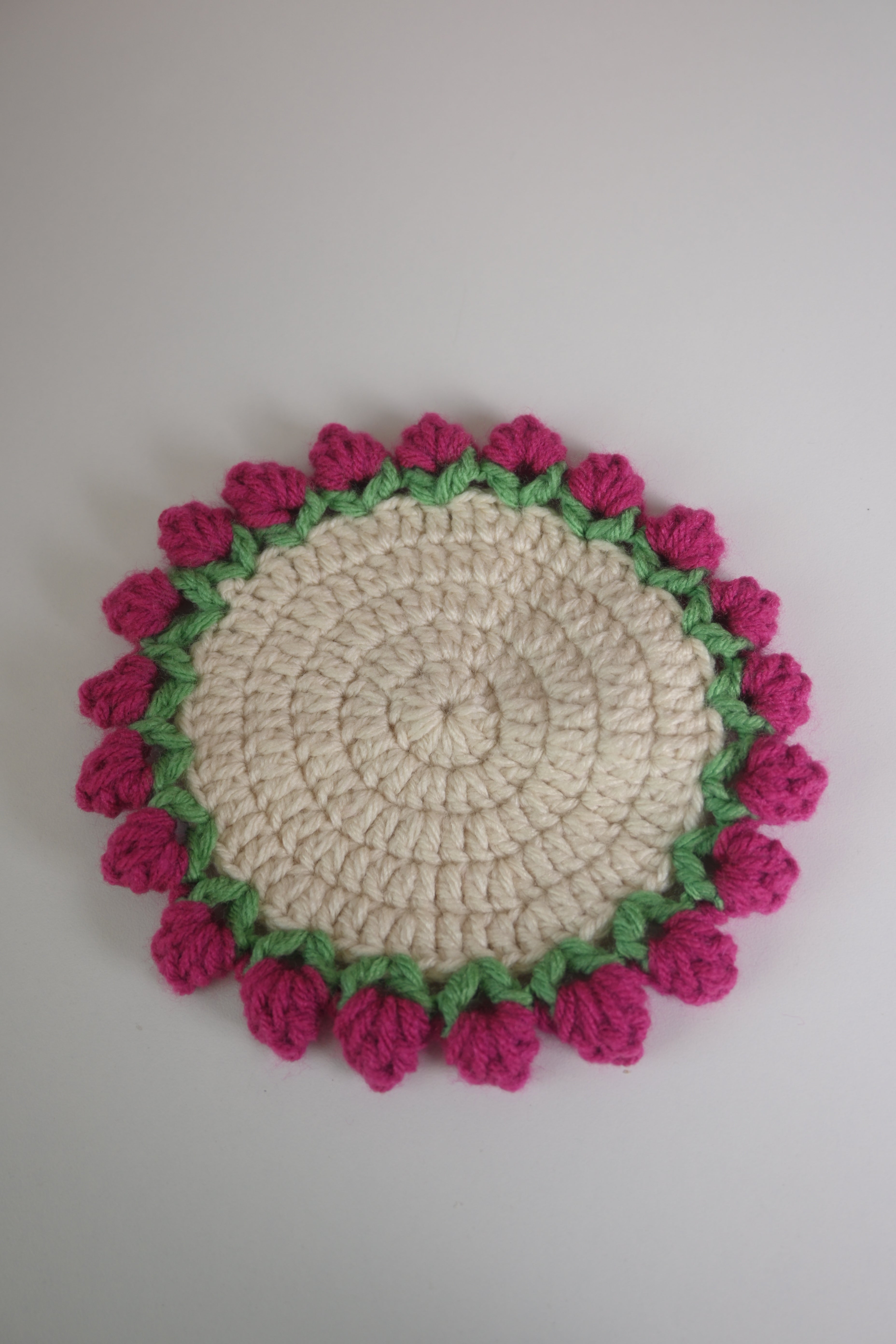 🌸 Handmade Crochet Bouquet & Coaster – 2-in-1 Floral Charm 🌸