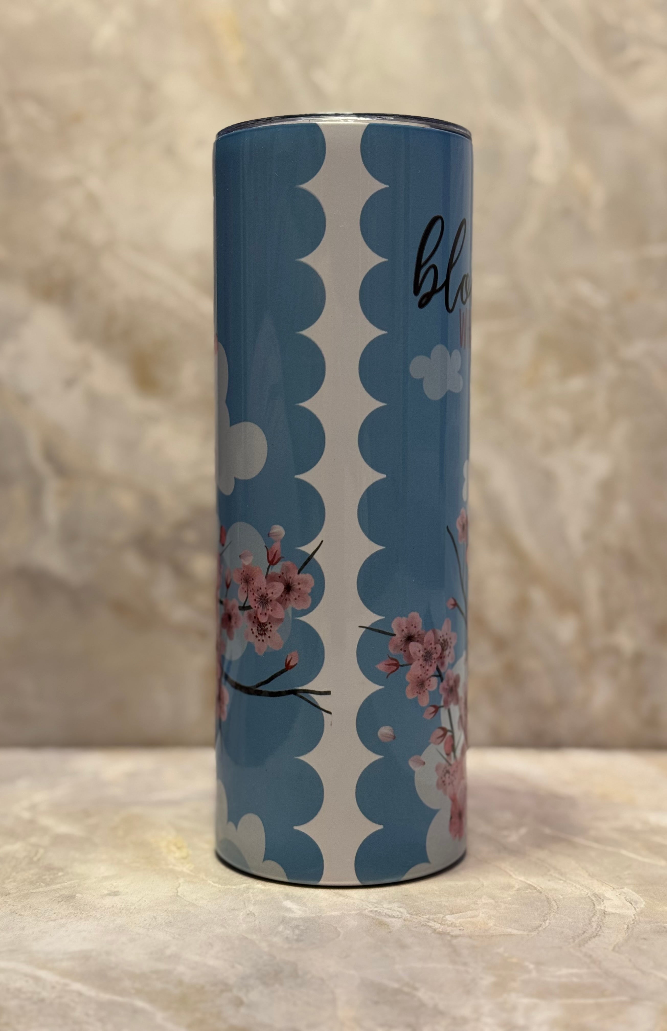 20 oz Stainless Steel Tumbler with Motivational Design