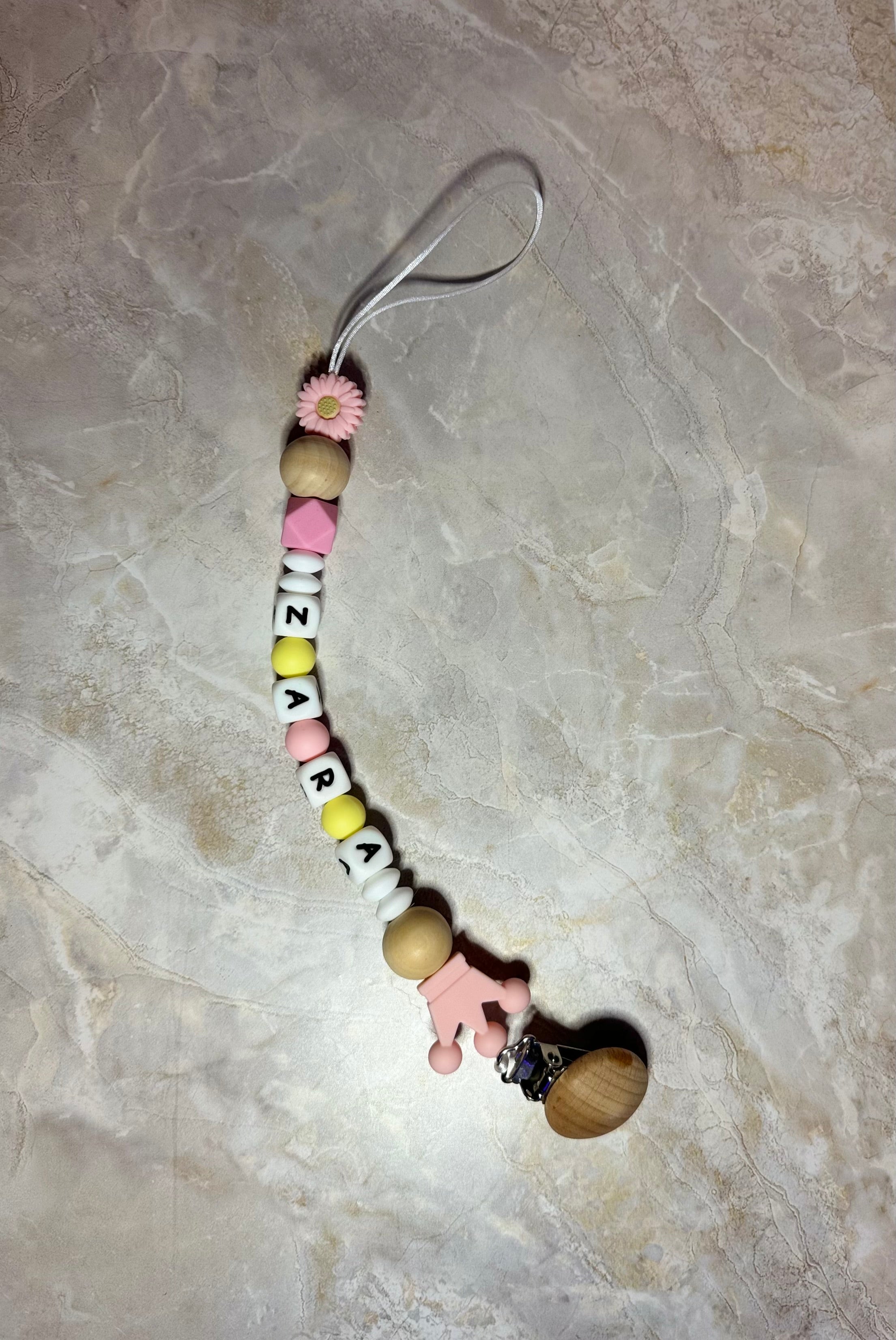 Custom Name Baby Pacifier Clip ( Baby Girl)