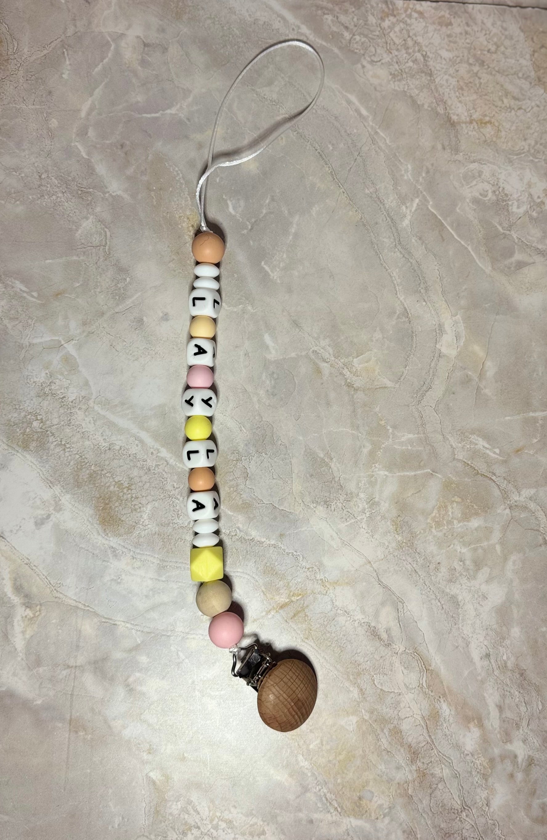 Custom Name Baby Pacifier Clip ( Baby Girl)