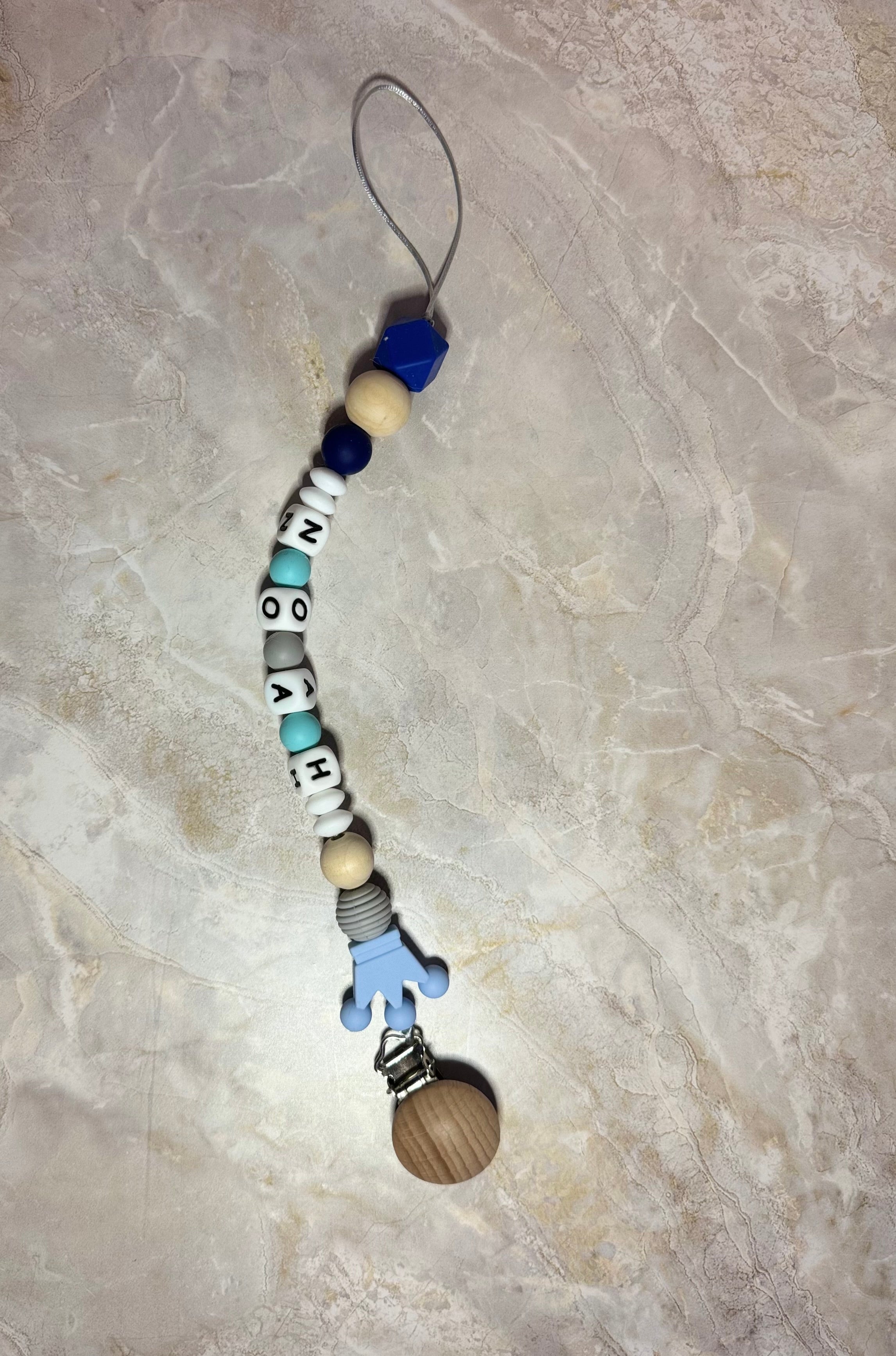 Custom Name Baby Pacifier Clip ( Baby Boy)